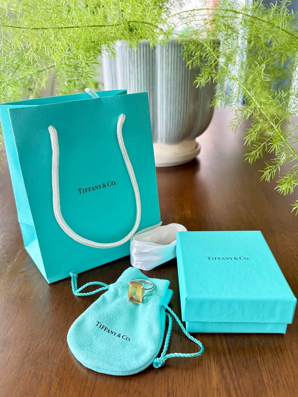 Tiffany & Co. Yellow Citrine Cocktail Sparklers Ring - Size 5.75 (easy resize)